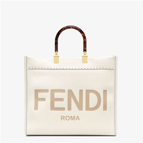 fendi sunshine tote white|Fendi sunshine shopper.